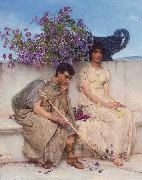 Sir Lawrence Alma-Tadema,OM.RA,RWS An eloquent silence oil